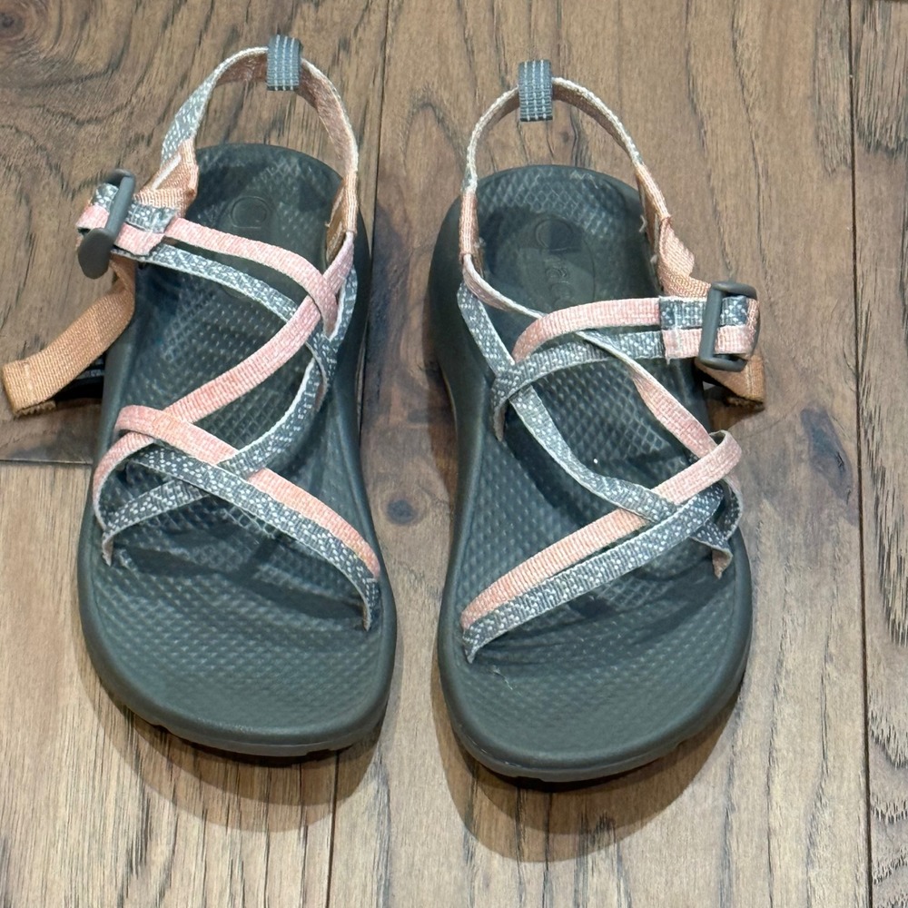 Chaco Kids Z1 Ecotread Sandals Pink Grey Strappy Hiking Shoes J180266 Size 4